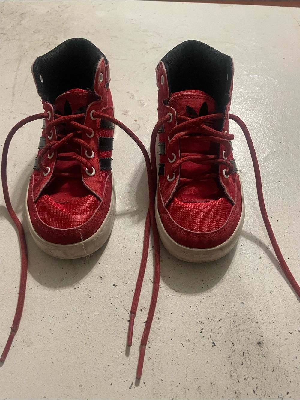 Kids Red High-Top Sneakers - Adidas
